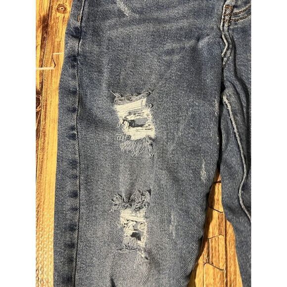 Forever 21 Womens Jeans Button Fly High Rise Straight Leg Blue Denim - Picture 5 of 10